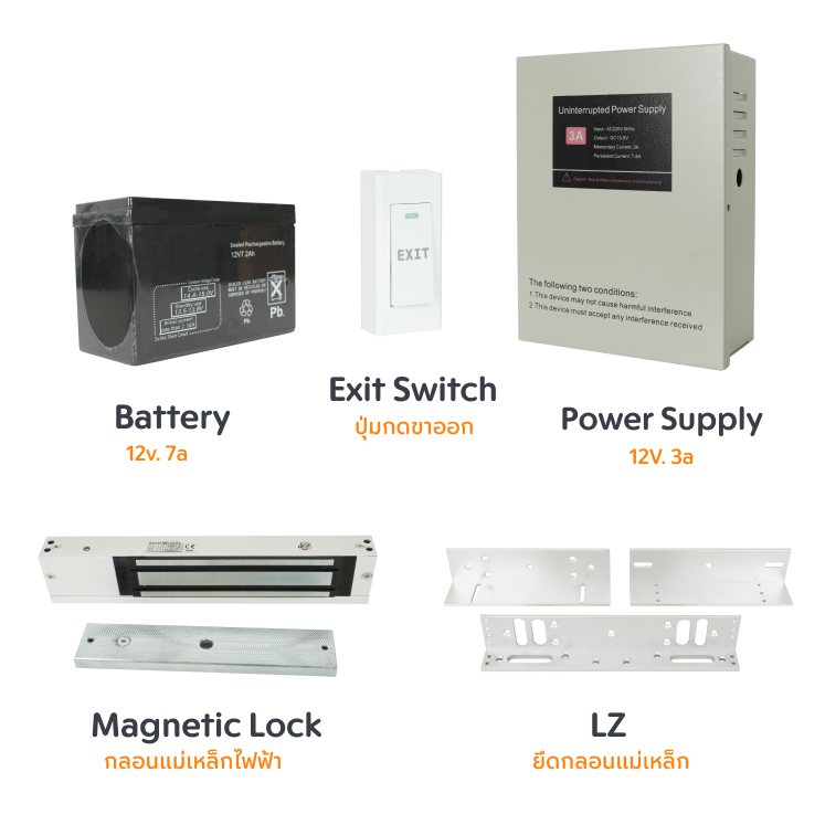 Magnetic door lock standard set